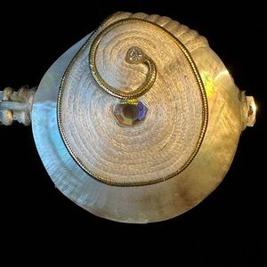 Vintage Capiz Shell Hair Clip by Designs by Pushpa Inc., Atlanta, GA